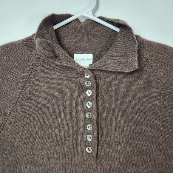 Eclectic Sweater Mens M Lambs Wool Blend Grandpa Style Preppy Career Wear Oxford - Picture 2 of 10